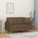 Tweezitsbank met sierkussens 120 cm stof bruin