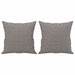 Tweezitsbank met sierkussens 120 cm stof taupe
