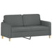 Tweezitsbank met sierkussens 140 cm stof donkergrijs