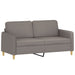Tweezitsbank met sierkussens 140 cm stof taupe