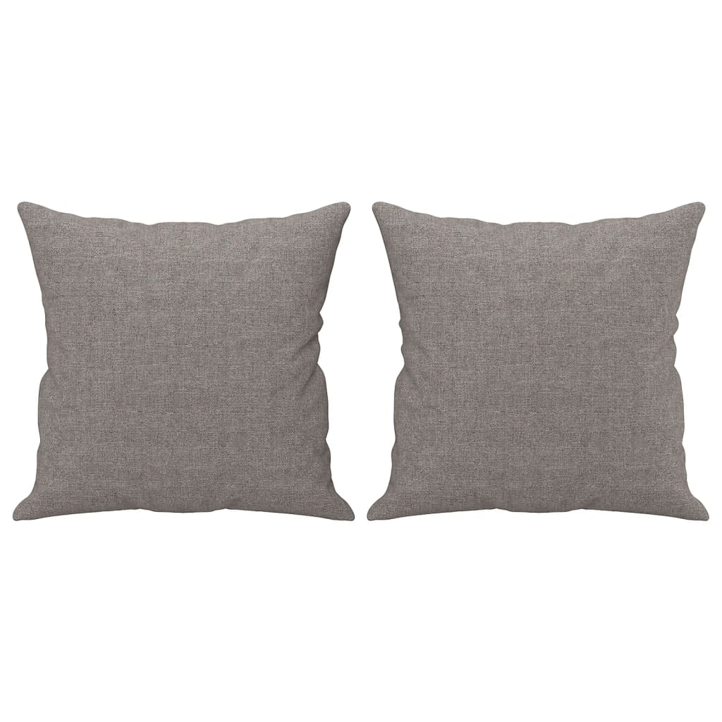 Tweezitsbank met sierkussens 140 cm stof taupe