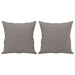 Tweezitsbank met sierkussens 140 cm stof taupe