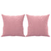 Tweezitsbank met sierkussens 120 cm fluweel roze