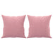 Tweezitsbank met sierkussens 140 cm fluweel roze