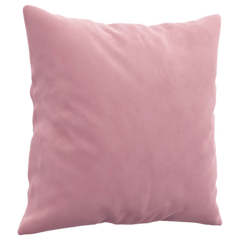 Tweezitsbank met sierkussens 140 cm fluweel roze