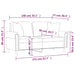 Tweezitsbank met sierkussens 140 cm fluweel roze