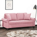 Tweezitsbank met sierkussens 140 cm fluweel roze