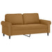 Tweezitsbank met sierkussens 140 cm fluweel bruin