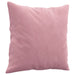 Driezitsbank met sierkussens 180 cm fluweel roze
