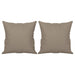 Driezitsbank met kussens 180 cm microvezelstof taupe