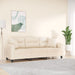 Driezitsbank met kussens 180 cm microvezelstof beige