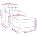 Fauteuil met voetenbank 60 cm stof lichtgeel