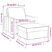 Fauteuil met voetenbank 60 cm stof lichtgrijs