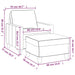 Fauteuil met voetenbank 60 cm stof donkergrijs