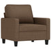 Fauteuil met voetenbank 60 cm stof bruin