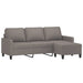 Driezitsbank met voetenbank 180 cm stof taupe