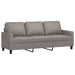 Driezitsbank met voetenbank 180 cm stof taupe