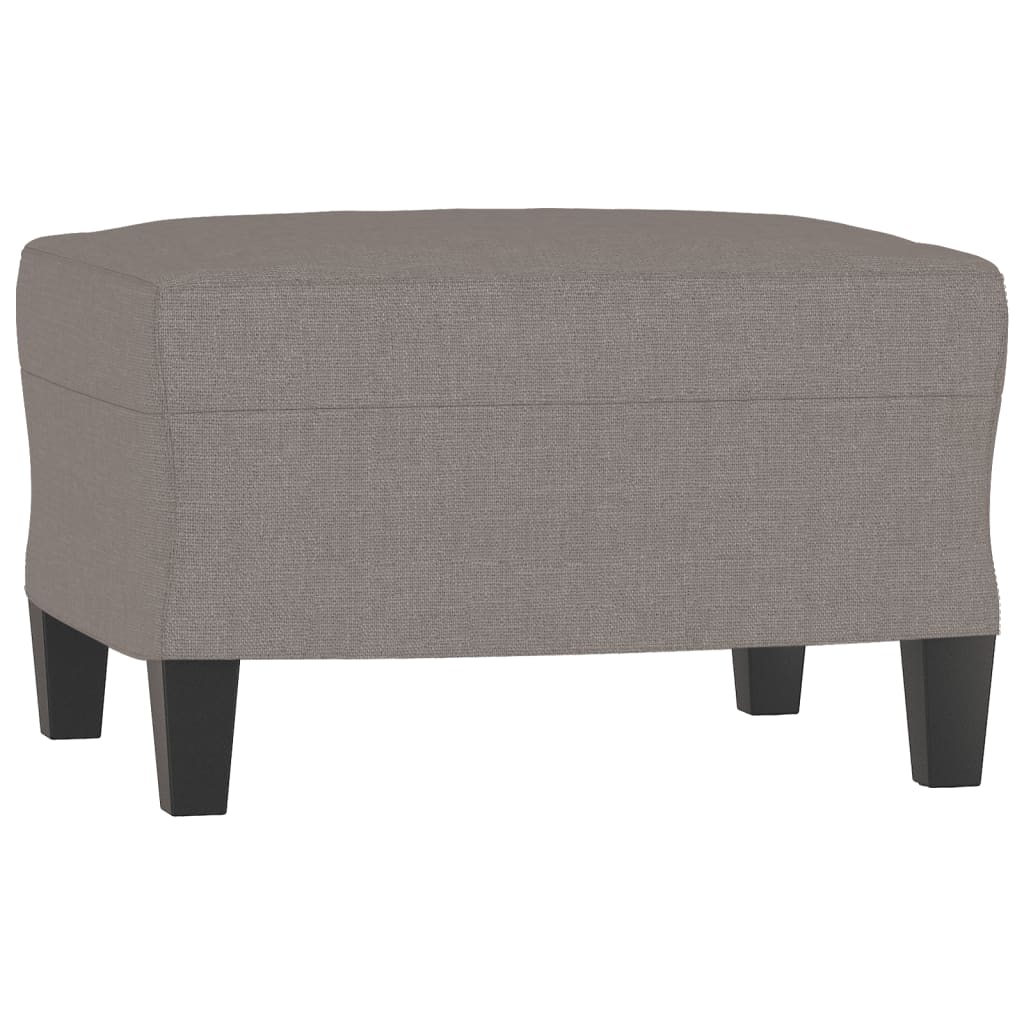Driezitsbank met voetenbank 180 cm stof taupe