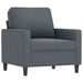 Fauteuil Met Voetenbank 60 Cm Fluweel Donkergrijs