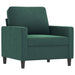 Fauteuil met voetenbank 60 cm fluweel donkergroen