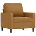 Fauteuil Met Voetenbank 60 Cm Fluweel Bruin