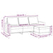 Driezitsbank met voetenbank 180 cm fluweel roze