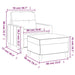 Fauteuil met voetenbank 60 cm stof lichtgrijs