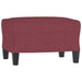 Fauteuil met voetenbank 60 cm stof wijnrood