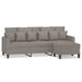 Driezitsbank met voetenbank 180 cm stof taupe