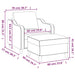 Fauteuil met voetenbank 60 cm stof donkergrijs