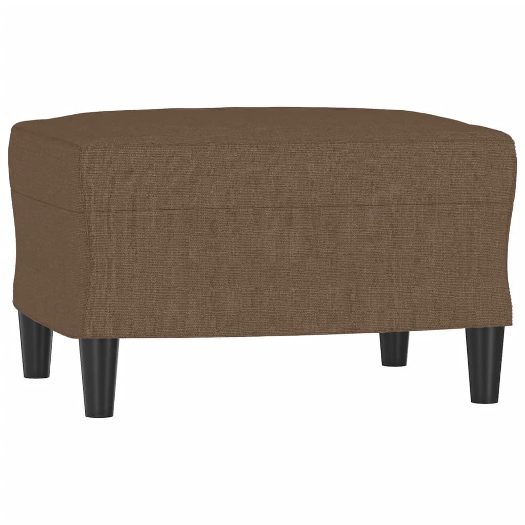 Fauteuil met voetenbank 60 cm stof bruin