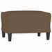 Fauteuil met voetenbank 60 cm stof bruin