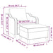 Fauteuil met voetenbank 60 cm stof zwart