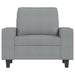 Fauteuil met voetenbank 60 cm stof lichtgrijs