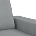 Fauteuil met voetenbank 60 cm stof lichtgrijs