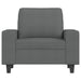 Fauteuil met voetenbank 60 cm stof donkergrijs