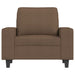 Fauteuil met voetenbank 60 cm stof bruin