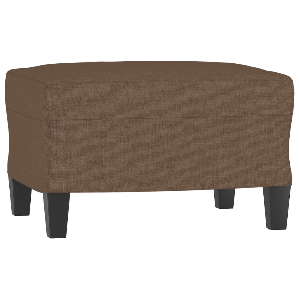 Fauteuil met voetenbank 60 cm stof bruin