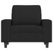 Fauteuil met voetenbank 60 cm stof zwart
