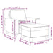 Fauteuil met voetenbank 60 cm stof lichtgeel