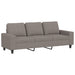 Driezitsbank met voetenbank 180 cm stof taupe