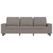 Driezitsbank met voetenbank 180 cm stof taupe