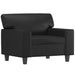 Fauteuil met voetenbank 60 cm kunstleer zwart