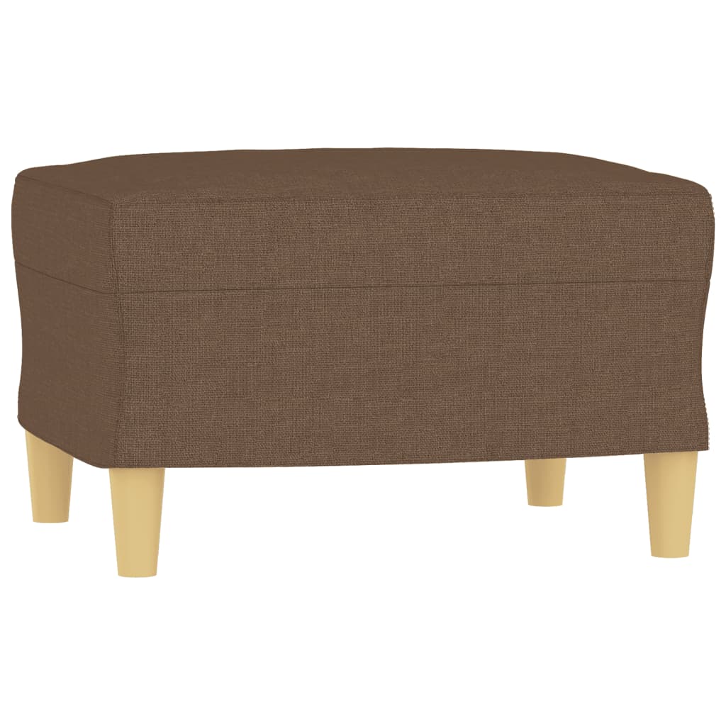 Fauteuil met voetenbank 60 cm stof bruin