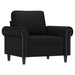 Fauteuil met voetenbank 60 cm kunstleer zwart