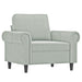 Fauteuil Met Voetenbank 60 Cm Fluweel Lichtgrijs