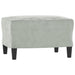 Fauteuil Met Voetenbank 60 Cm Fluweel Lichtgrijs