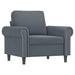 Fauteuil met voetenbank 60 cm fluweel donkergrijs