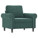 Fauteuil Met Voetenbank 60 Cm Fluweel Donkergroen
