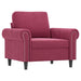 Fauteuil Met Voetenbank 60 Cm Fluweel Wijnrood